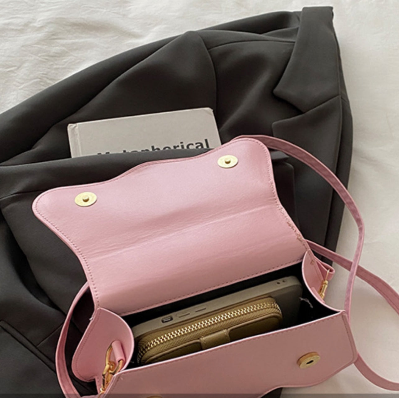 Elegant Wave Top Handle Handbag – Premium Shoulder & Crossbody Bag