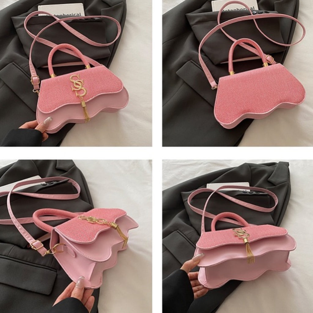 Elegant Wave Top Handle Handbag – Premium Shoulder & Crossbody Bag