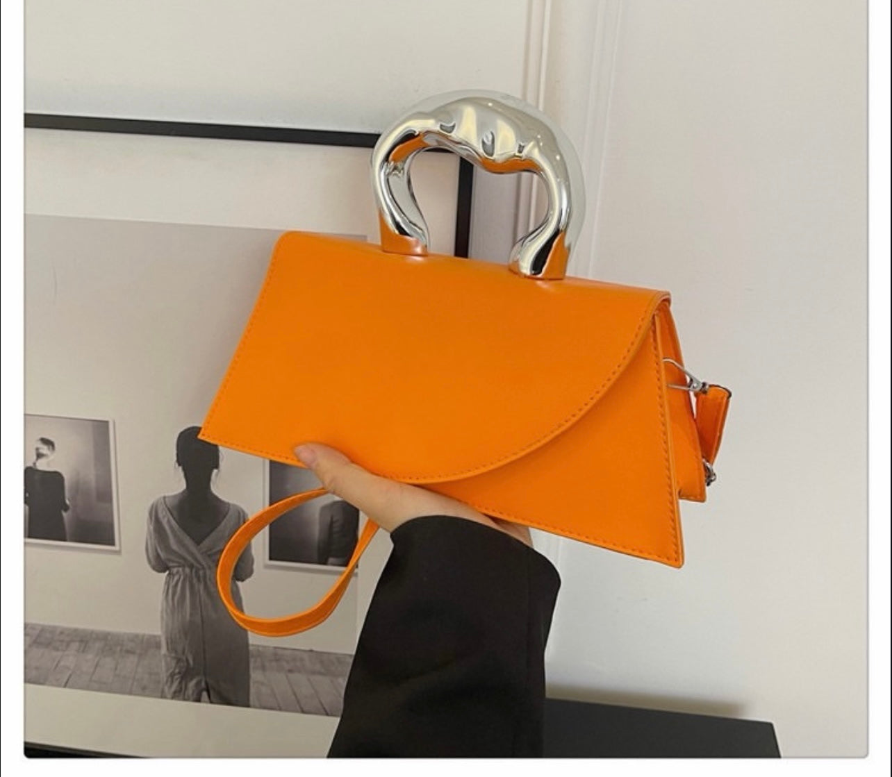 Luna Sculptural Top Handle Bag – Luxury Shoulder & Crossbody Handbag