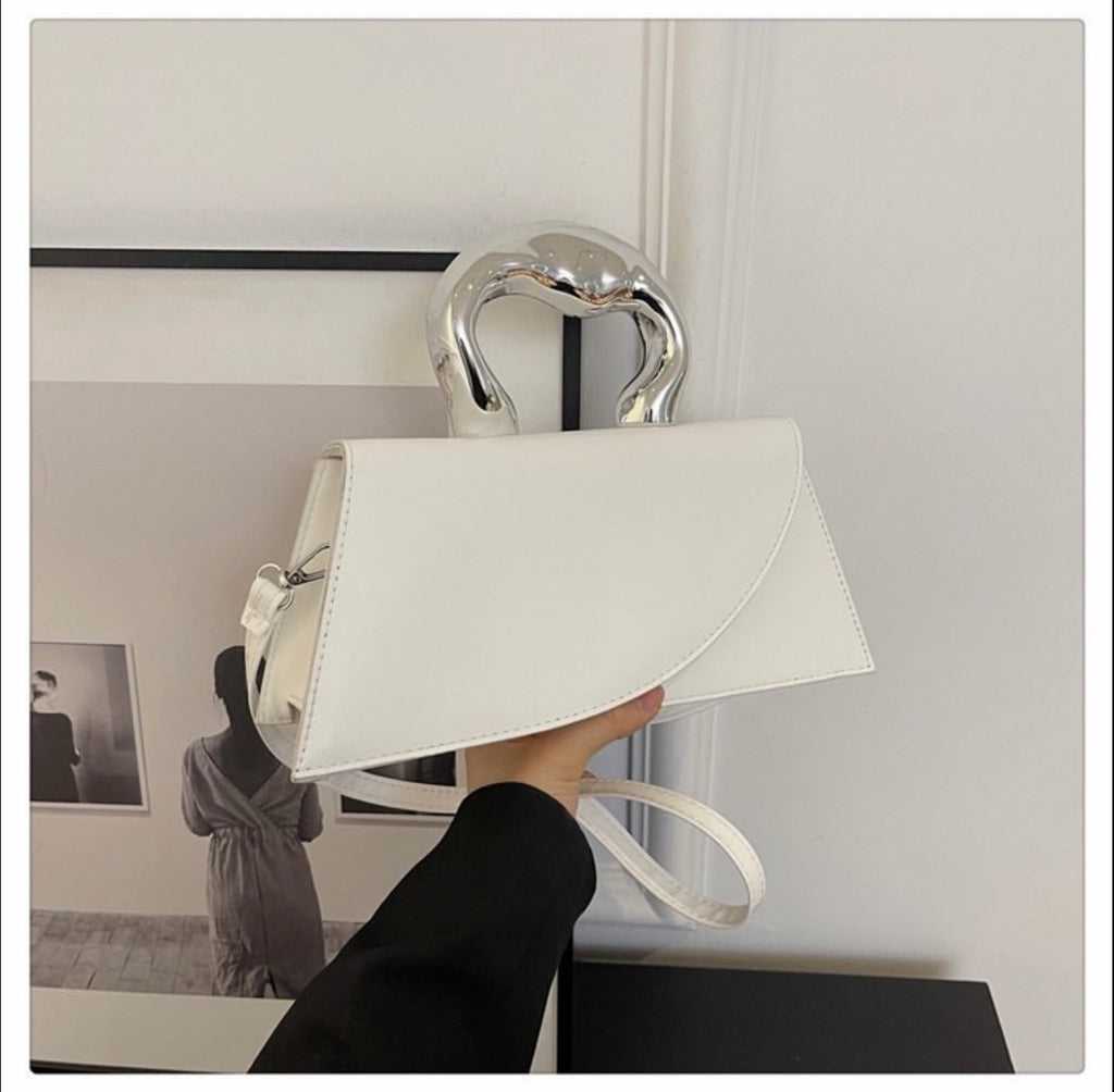 Luna Sculptural Top Handle Bag – Luxury Shoulder & Crossbody Handbag